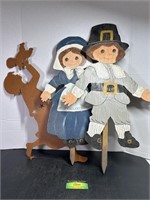 Wooden Pilgrim Yard Decorations and More