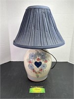 Flower Painted Porcelain Lamp