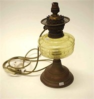 Vintage electrified oil lamp