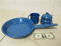 Vintage Blue Enamelware
