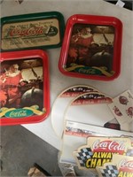 Coca-Cola trays and miscellaneous