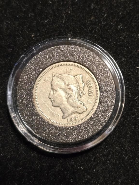 1865 Nickel Three-Cent Piece