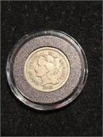 1865 Nickel Three-Cent Piece