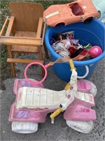 Old Barbie car airplane Barbies & miscellaneous
