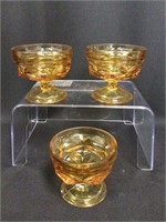 A.H. Fairfield Sherbert Amber Depression Glass