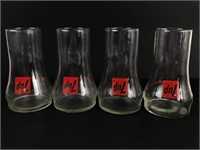 (4) Vintage 7UP The Uncola Glass Tumblers