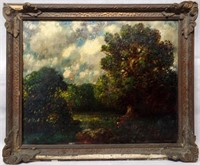 H Niemeier Impressionist Landscape Oil on Canvas