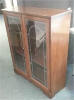 Two Glass Door Cabinet 36x12.5x41"H