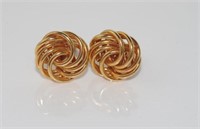9ct rose gold knot earrings