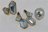 Swarovski earrings and ring set