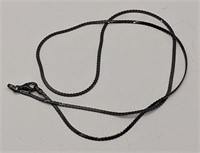 Black Ionized Sterling Silver Herringbone Chain