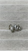 Sterling Silver Wave Design Ring Size 5.5