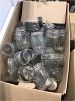 Box of mixed canning jars