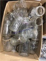 Box of mixed canning jars