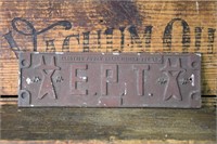 E.P.T Alum. Plate 'Coal Wagon'