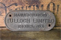 Tulloch Limited Cast Iron Plate