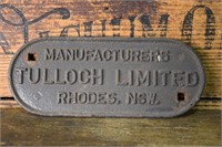 Tulloch Limited Cast Iron Plate