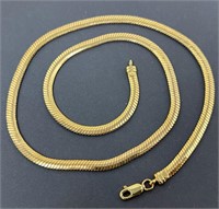 14k Italy Two-Tone Snake Chain Necklace, 12.70g,