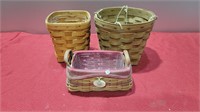 3 longaberger baskets