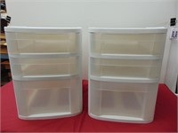Two Sterlite Drawer Storage Units
