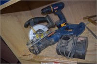 Ryobi Cordless Tools w/ Charger, No Battery