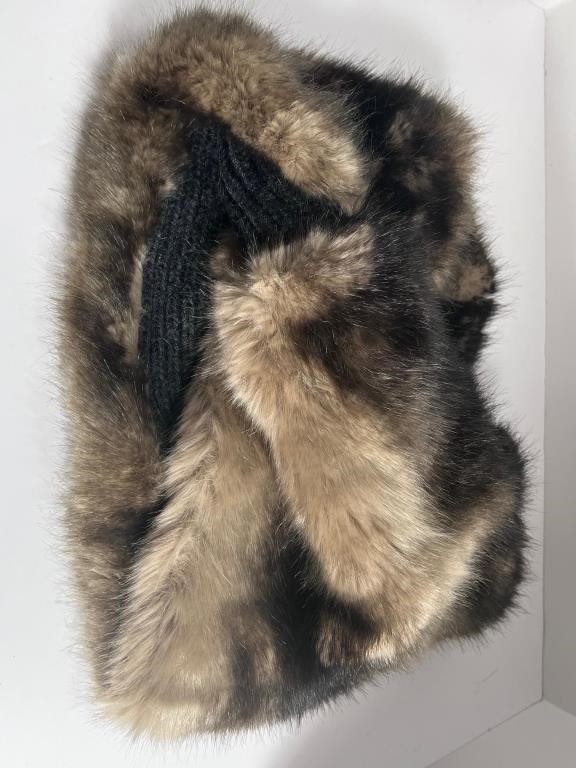 Zara faux fur scarf Brown