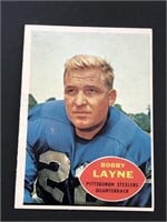 1960 Topps Bobby Layne Detroit Lions HOF 'er