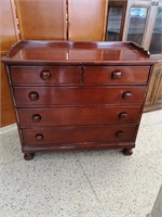 Vintage wooden 5 drawer dresser; Imperial Loyalist