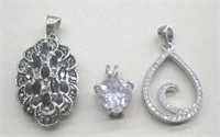 Lot of 3 Ladies' Pendants