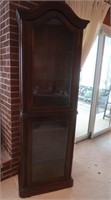 Lighted Curio Cabinet w/6 Shelves-22 1/2x13x71 1/2