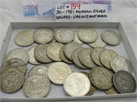 30 each 1921 Morgan Silver dollars, vmm