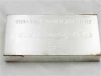 100 troy oz Engelhard .999+ fine silver bar