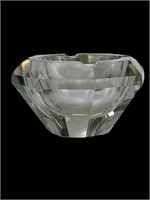 MCM Clear Glass diamond shaped ashtray