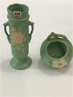 Lot of 2 Weller Pottery Vases