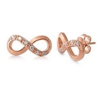Rose Gold Infinity Earrings
