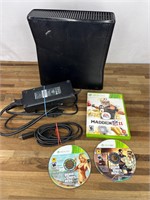 Xbox 360 Console with Cables and Games