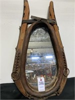 Antique Horse Hames And Collar With Mirror