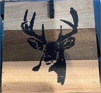 Wooden 6x6 Western Decor with Deer