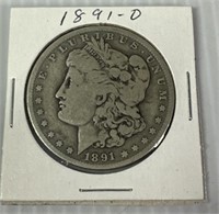 1891-O Morgan Silver Dollar