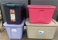 Lot of 4 Storage Totes