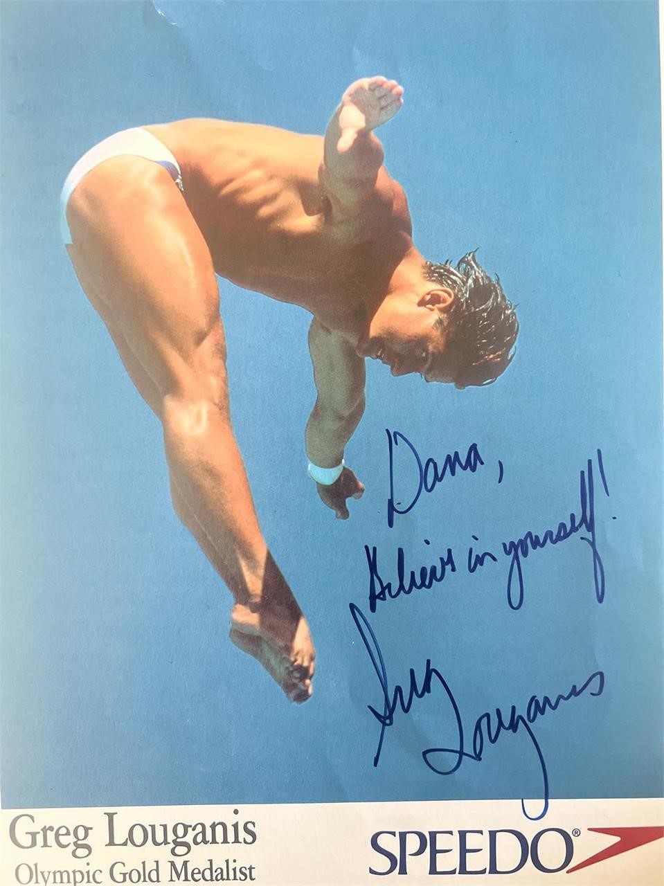 Gold Medalist Greg Louganis signed photo