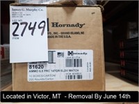 CASE OF (200) ROUNDS OF HORNADY 6.5 PRC 147 GR