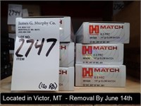 LOT, (120) ROUNDS OF HORNADY MATCH 6.5 PRC 147 GR