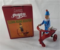 Vintage Metal Clown Wind Up Toy w/Original Box!