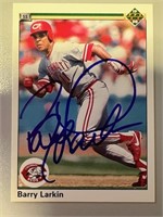 Reds Barry Larkin Signed Card with COA