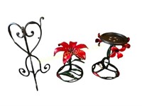 3 Decorative  Metal Table Bases