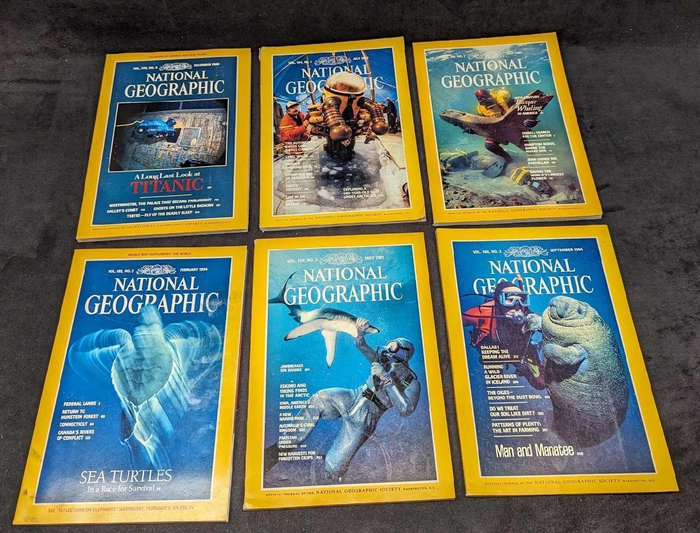 6 1980s 1990s National Geographic Magazines N