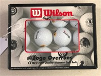 RN- Box Of 12 Wilson Logo Overrun Golf Balls