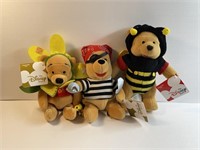 Lot of 3 Winnie The Pooh Plush Toys