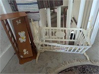 Lot of 2 vintage doll cradles crib